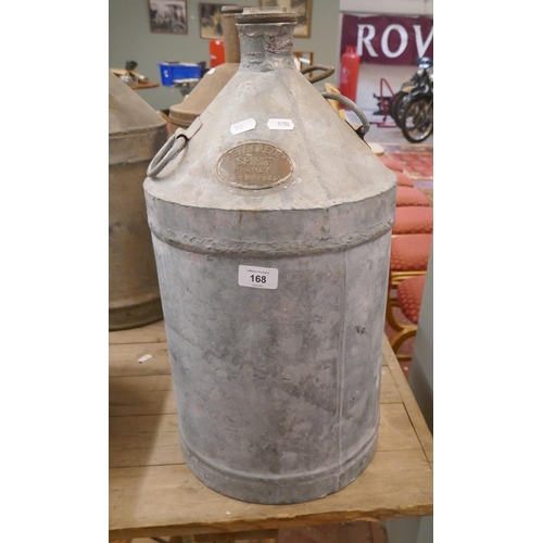 168 - Vintage galvanised fuel can - Carless, Chapel & Leonard