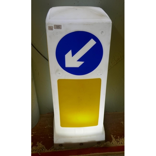 171 - Large novelty lamp made from a road light