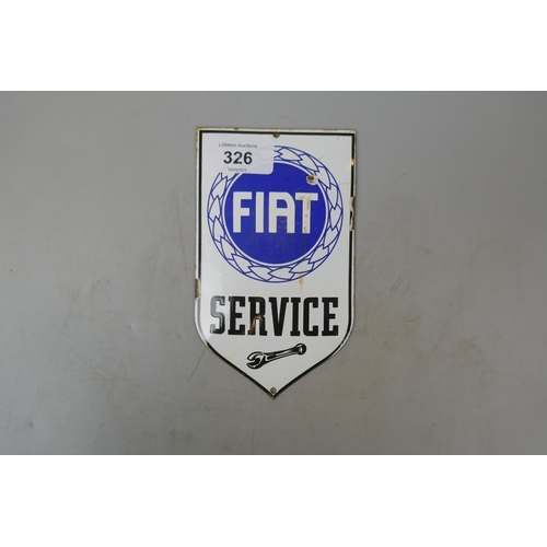 326 - Small Fiat service enamel sign