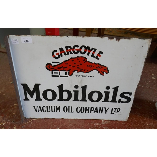 338 - Original enamel sign - Gargoyle Mobiloils