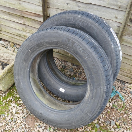 347 - Pair of car tyres - Michelin 195/65 16