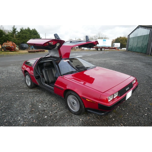 1981 DeLorean DMC-12 in red boasting just 29000 miles from new