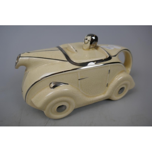 82 - 1930's racing car teapot by Sadlers