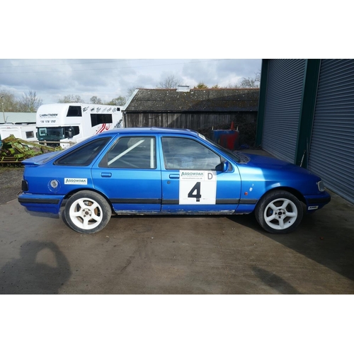 103 - H reg 1990 Ford Sierra 4x4 rally car with V6 Cosworth engine, running order with roll cage, fuel cel... 
