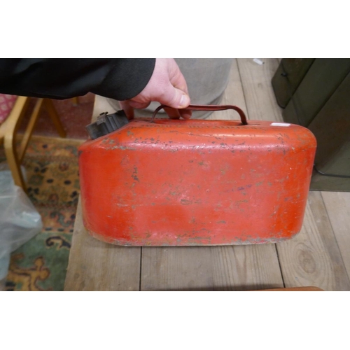 159 - 4 red petrol cans