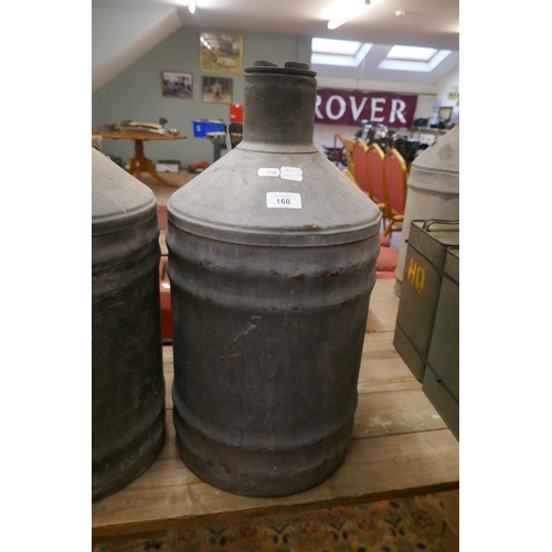 160 - 2 Vintage galvanised fuel cans