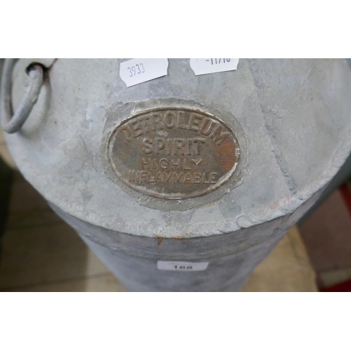 168 - Vintage galvanised fuel can - Carless, Chapel & Leonard