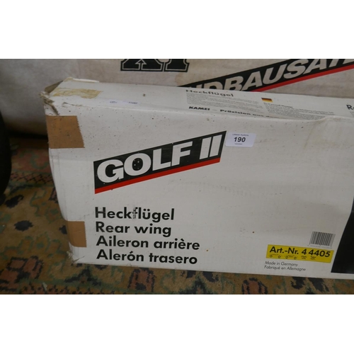 190 - Kamei new old stock Golf Mk2 rear wing