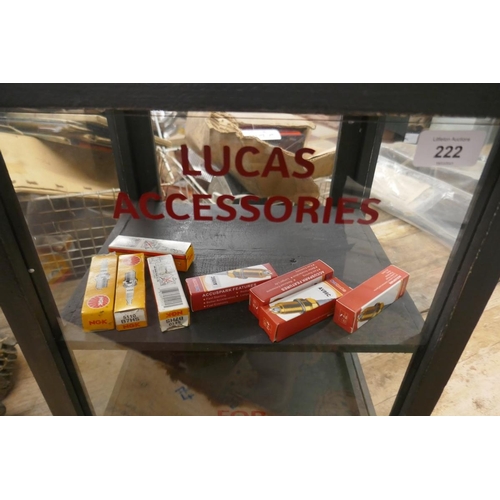 222 - Display cabinet marked Lucas accessories