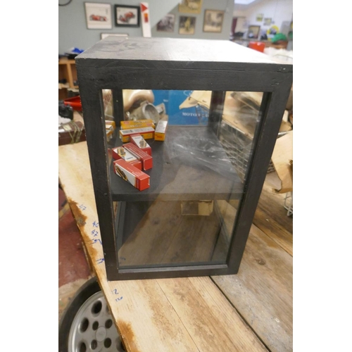 222 - Display cabinet marked Lucas accessories