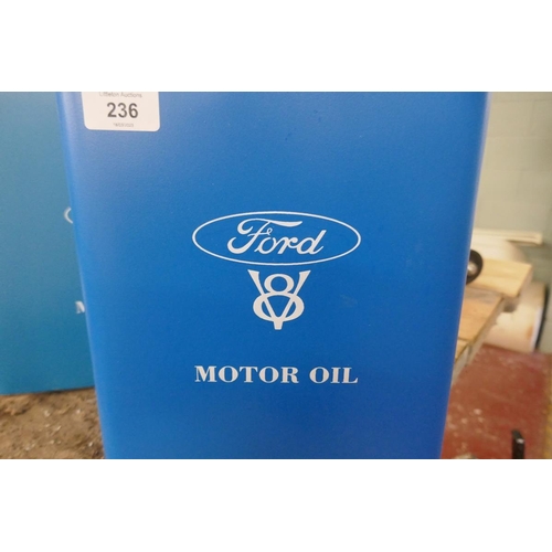 236 - 3 graduated novelty Ford Motor Oil storage boxes