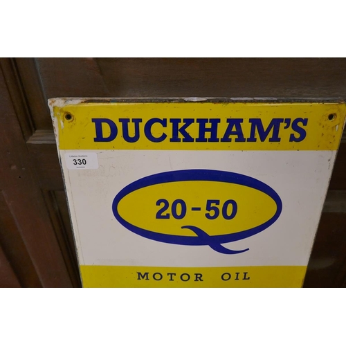 330 - Original Duckham's Motor Oil wall thermometer