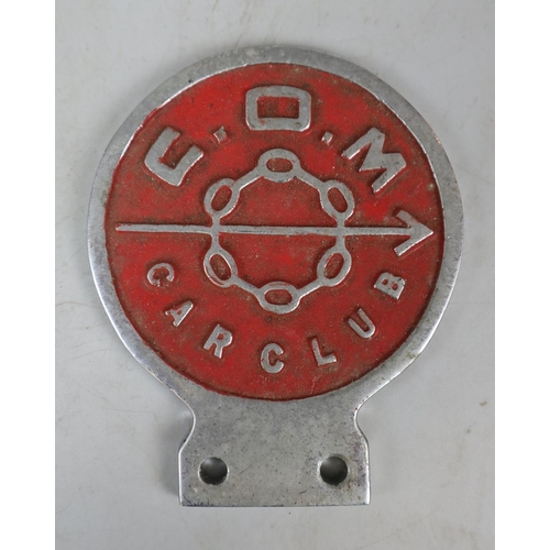 74 - 5 C.O.M car club badges
