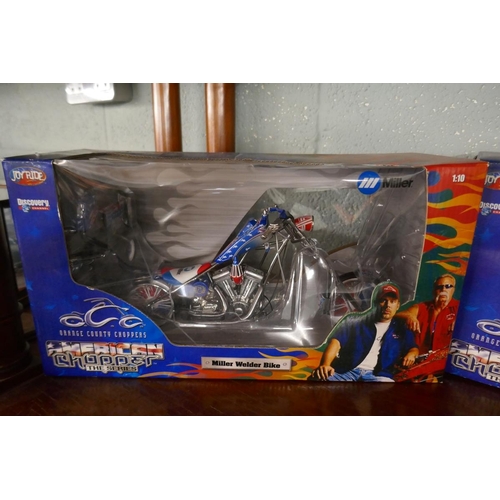 95 - 3 American Chopper The Series die cast models in original boxes by Orange County Choppers/Joy Ride/T... 