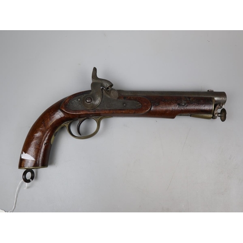 104 - Antique percussion fire pistol