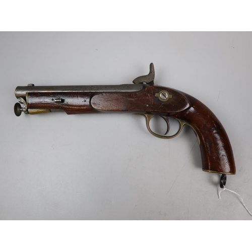 104 - Antique percussion fire pistol