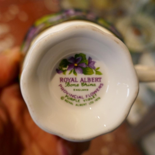 166 - Royal Albert tea cups and saucers - Provincial Flowers