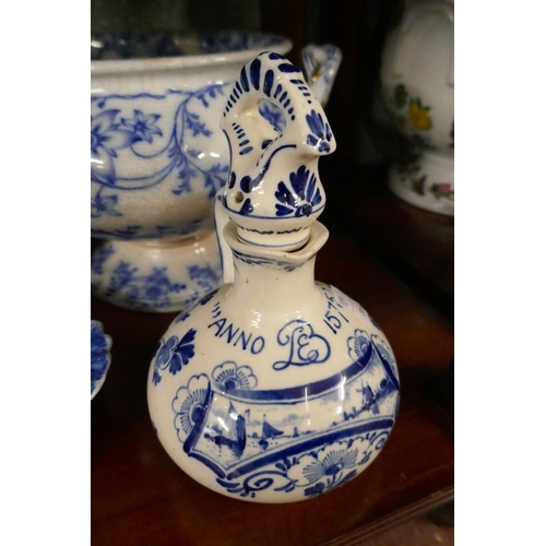 180 - Collection of antique blue and white china