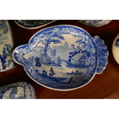 180 - Collection of antique blue and white china