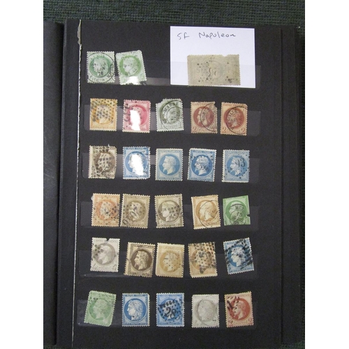 220 - Stamps - France. Stockbook early to modern including damaged 5f Napoleon