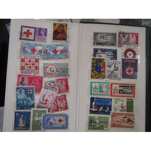 227 - Stamps - Plastic Box for sorting. Noted Red Cross Thematics