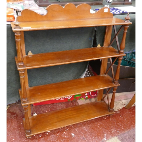 239 - Mahogany wall hanging bookcase  - Approx size: W: 69cm D: 18cm H: 84cm