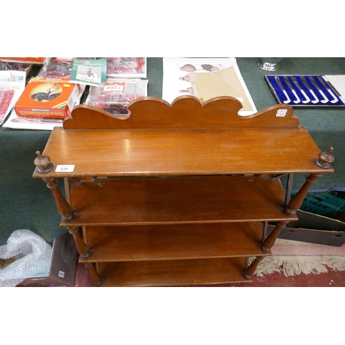 239 - Mahogany wall hanging bookcase  - Approx size: W: 69cm D: 18cm H: 84cm