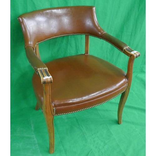 245 - Tan studded desk chair