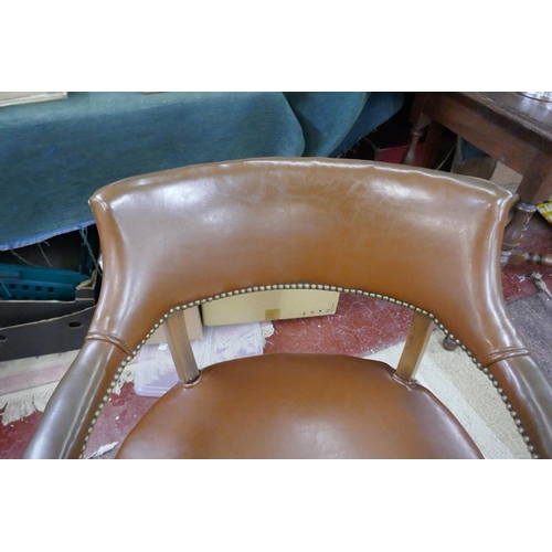 245 - Tan studded desk chair