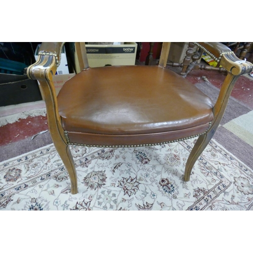 245 - Tan studded desk chair