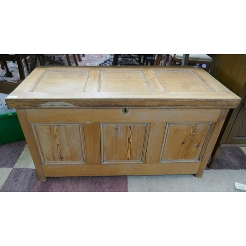 268 - Oak coffer with original candle box