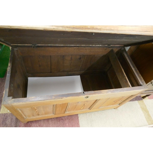 268 - Oak coffer with original candle box