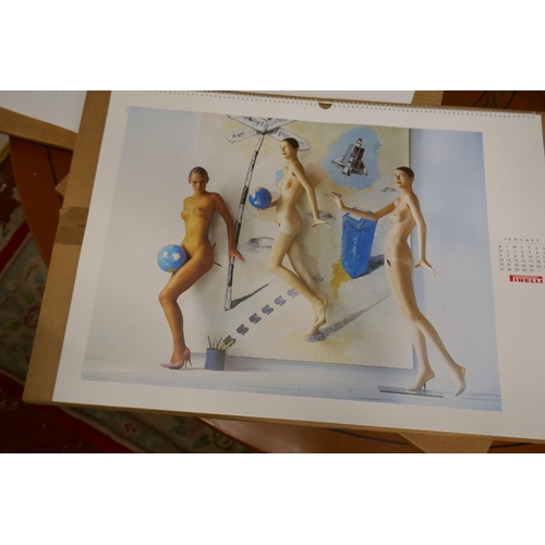 288 - 10 Pirelli Calendars - various years together with Pirelli caledar album