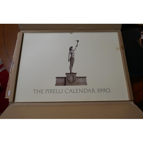 288 - 10 Pirelli Calendars - various years together with Pirelli caledar album