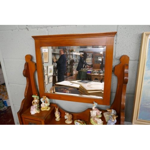 289 - Antique satin-walnut dressing chest  - Approx size: W: 82cm D: 43cm H: 155cm