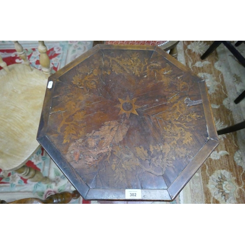 302 - Inlaid tripod table