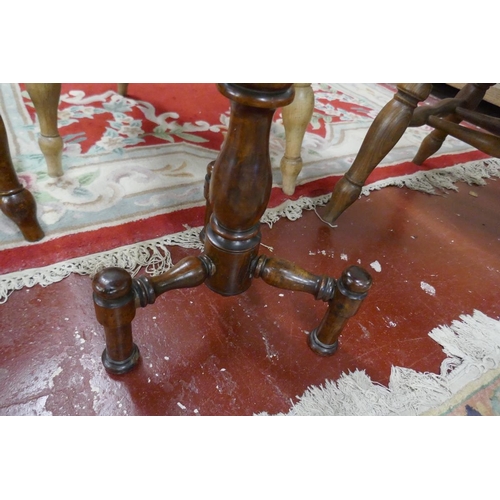 302 - Inlaid tripod table