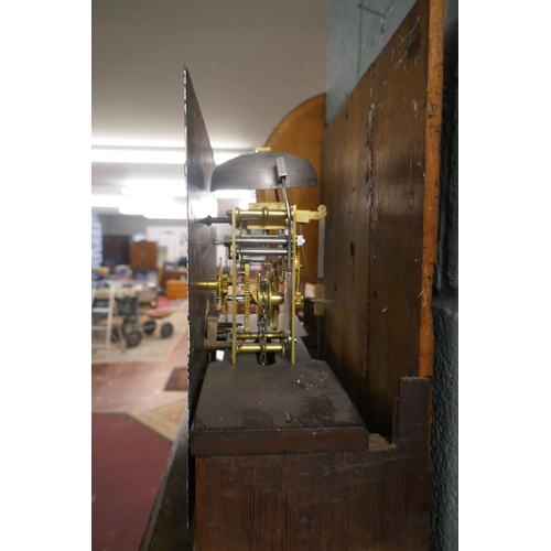 323 - Fine example of a Georgian long case clock with painted face and 30 hour movement in good working or... 