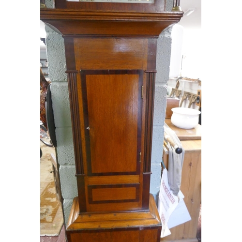 323 - Fine example of a Georgian long case clock with painted face and 30 hour movement in good working or... 