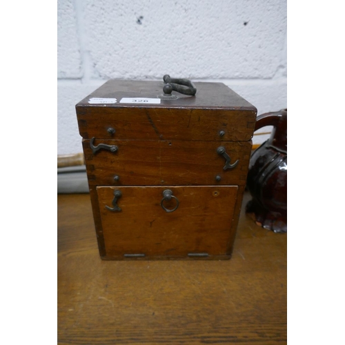 326 - Collectables to include cast iron money box, early glazed earthenware jug etc