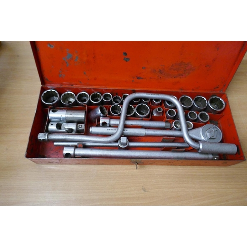 343 - Collection of socket sets spanners etc