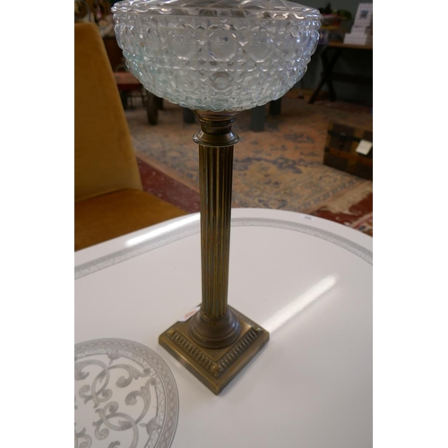 353 - Victorian oil lamp - Approx height: 74cm