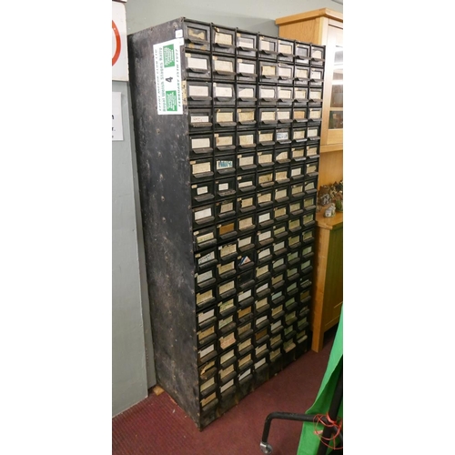 362 - Vintage metal multi drawer cabinet  - Approx size: W: 86cm D: 40cm H: 178cm