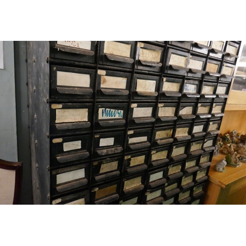 362 - Vintage metal multi drawer cabinet  - Approx size: W: 86cm D: 40cm H: 178cm