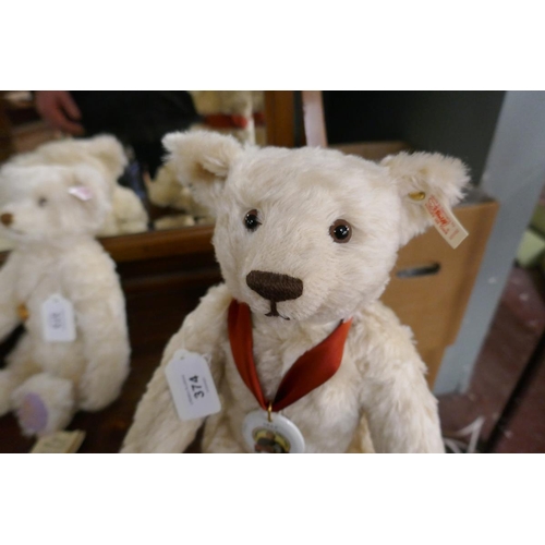 374 - L/E Steiff bear - Marking 150 years since the birth of Margarete Steiff L/E of 3999 - Approx height:... 