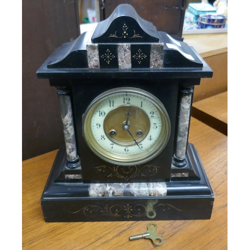 381 - Marble mantel clock