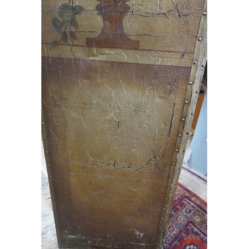 389 - Antique painted folding screen