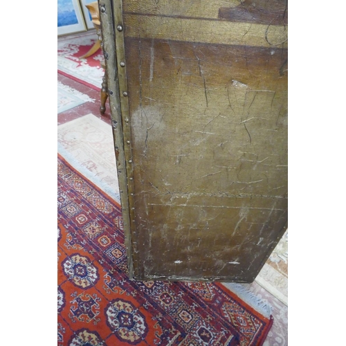 389 - Antique painted folding screen