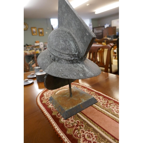 402 - Reproduction Gladiators helmet on stand