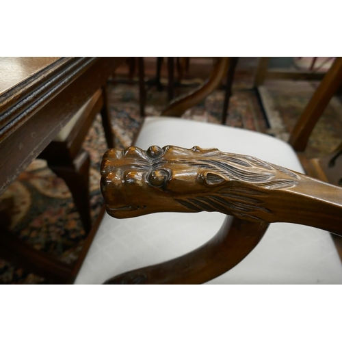 403 - Regency style good quality twin pedestal mahogany dining table - Approx size: L: 216cm W: 100cm H: 7... 